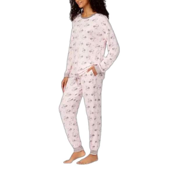 Disney Women’s Minnie Mouse Pink PJ Pajamas Loungewear 2 piece Set XL NWT - Picture 3 of 7